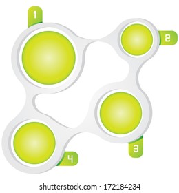 strategy diagram, green modern business circle diagram