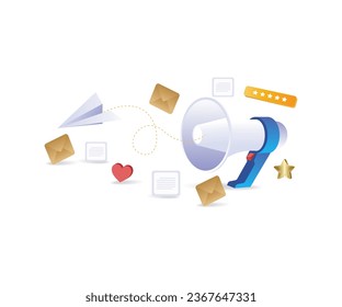 Strategie-E-Mail-Marketingkampagne - flaches Illustrationskonzept