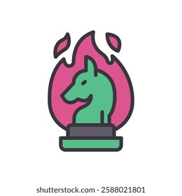 strategy filled color icon. vector icon for your website, mobile, presentation, and logo design.
