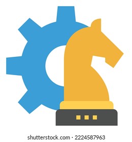 strategy flat icon business vector illustration