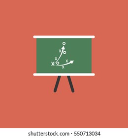 Strategy flat icon illustration isolated vector sign symbol