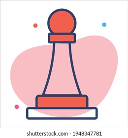 strategy flat line  icon modern illustration
