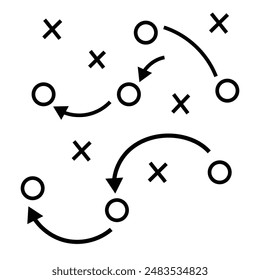 Strategy, football icon. Simple line, outline vector elements of soccer for UI and UX, website or mobile application on white background.