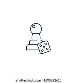 Strategy game creative icon. From Gaming icons collection. Isolated Strategy game sign on white background