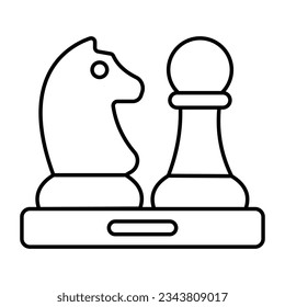 Chess pawn outline icon. linear style sign for mobile concept and