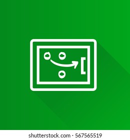 Strategy game icon in Metro user interface color style. Playing planning tactic