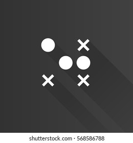 Strategy game icon in Metro user interface color style. Playing planning tactic