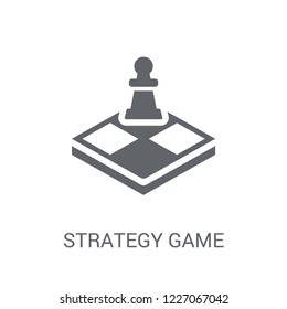 Strategy game icon. Trendy Strategy game logo concept on white background from Startup Strategy and Success collection. Suitable for use on web apps, mobile apps and print media.