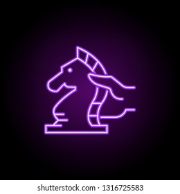strategy game outline icon. Elements of Game development in neon style icons. Simple icon for websites, web design, mobile app, info graphics