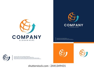 strategy global financial logo , business symbol, logo design vector.