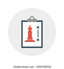 strategy glyph flat vector icon