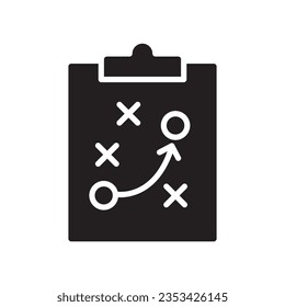 strategy glyph flat vector icon