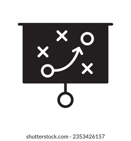 icono del vector plano de glifo de estrategia