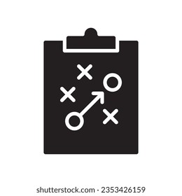 strategy glyph flat vector icon
