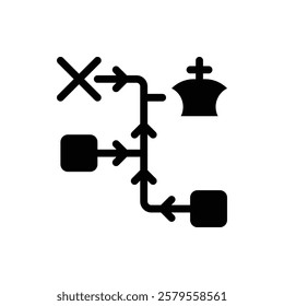 Strategy Glyph Icon. Strategy Icon