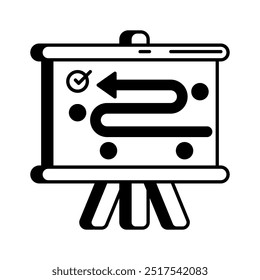 Strategy Glyph Icon, Vector illustration