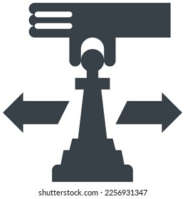 ícono de estilo glifo de estrategia para ui, ux, web, app, folleto, volante y diseño de presentación, etc.