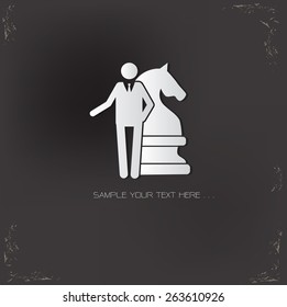 Strategy human resource design on old background,vector