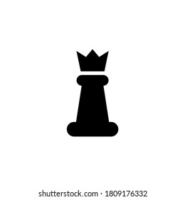Strategy Icon in black flat glyph, filled style isolated on white background