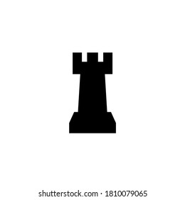 Strategy Icon in black flat glyph, filled style isolated on white background