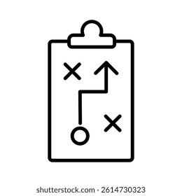 strategy icon black and white vector sign