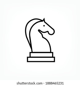 Strategy Icon. Chess Horse Symbol - Vector, Sign for Design, Presentation, Website or Apps Elements.