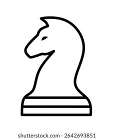 strategy icon. chess horse icon vector on white background