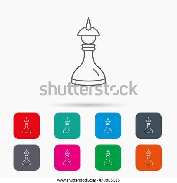 Strategy Icon Chess Queen King Sign Stock Vector Royalty Free