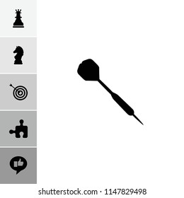 Strategy icon. collection of 6 strategy filled icons such as target, dart, chess horse, chess king, puzzle. editable strategy icons for web and mobile.