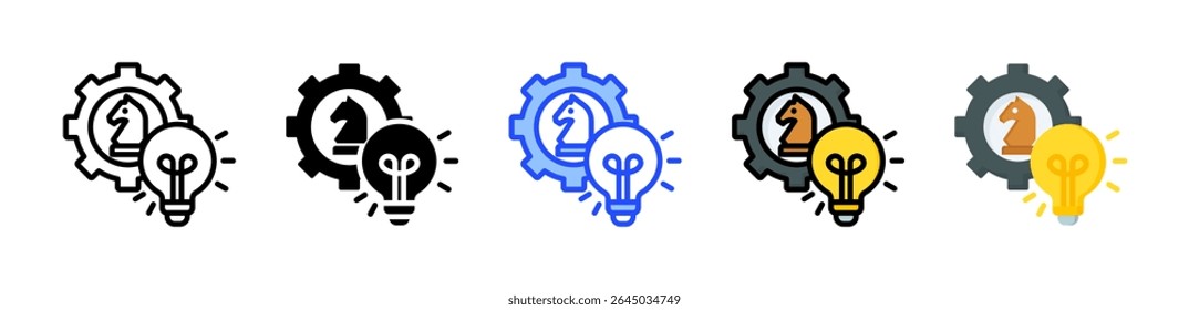Strategy Icon Collection With Multiple Styles