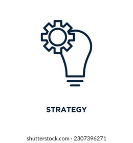 strategy icon from strategy collection. Thin linear strategy, business, marketing outline icon isolated on white background. Line vector strategy sign, symbol for web and mobile