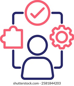 Strategy Icon Color Vector Illustration
