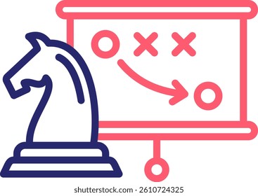 Strategy Icon Color Vector Illustration
