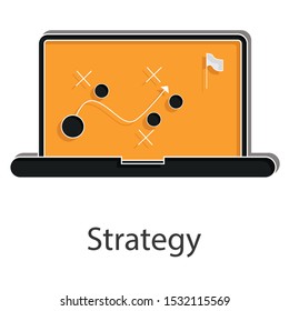 Strategy   icon concept on white background. Creative idea design use for your project. Flat vector illustration sign for presentation, brochure, template or mobile app.