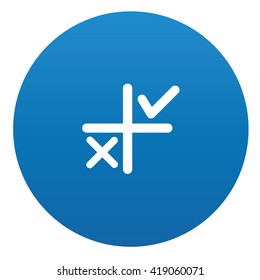 Strategy icon design on blue background,vector