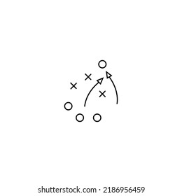 Strategy Icon Design Vector Soccer or football game tactics 