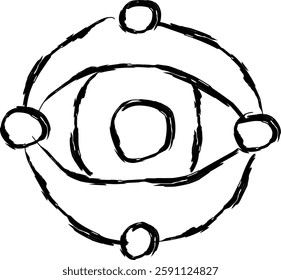 strategy icon in doodle style