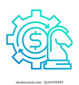 Strategie-Symbol-Element für Design