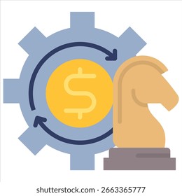 Strategie-Symbol-Element für Design