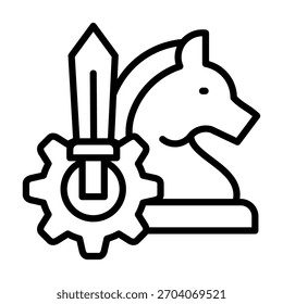 Elemento De Icono De Estrategia Para Diseño Y Vector