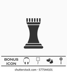 Strategy icon flat. Black pictogram on white background. Vector illustration symbol and bonus button