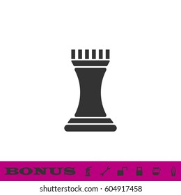 Strategy icon flat. Black pictogram on white background. Vector illustration symbol and bonus button