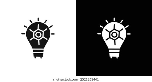 Icono de estrategia Ilustración de línea plana