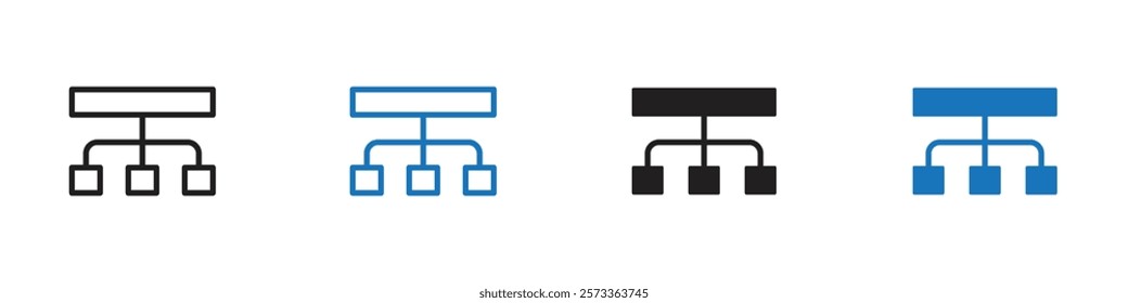 Strategy icon Flat line symbol