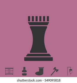 Strategy icon flat. Simple vector grey pictogram and bonus symbol