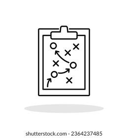 Strategiesymbol im flachen Stil. Tactics-Symbol für Ihr Webdesign, Logo, App, UI Vector EPS10.