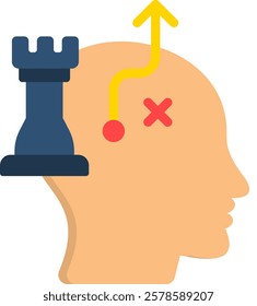 Strategy Icon Flat Vector Illustration