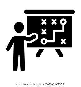 Strategy Icon Glyph Design Vector Illustration
