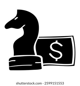 Strategy icon in glyph style