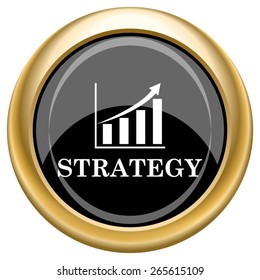 Strategy icon. Internet button on white  background. EPS10 Vector. 